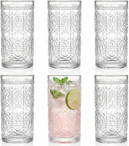 Romantic Highball Drinking Glasses – Set of 6 (12 oz)