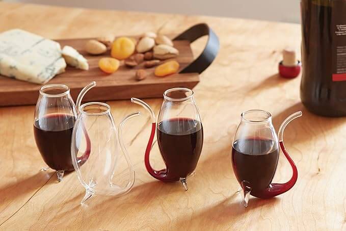 Hand Blown Glass Port Sippers – Set of 4 (2.75 oz)