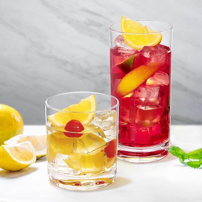 Probity Reusable Plastic Tumblers – Set of 8 (12 oz & 16 oz)