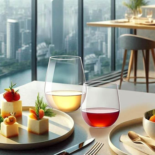 Cindy Unbreakable Tritan Stemless Wine Glasses – Set of 6 (14 oz)