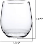 Cindy Unbreakable Tritan Stemless Wine Glasses – Set of 6 (14 oz)