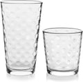 Polka Dot Tumbler & Rocks Glasses – Set of 16