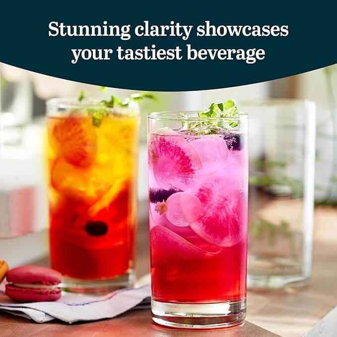Heavy Base Drinking Glasses – Set of 8 (15.5 oz)