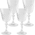 Clear Acrylic Plastic Wine Glasses – Set of 4 (15 oz)