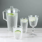 Clear Acrylic Plastic Wine Glasses – Set of 4 (15 oz)