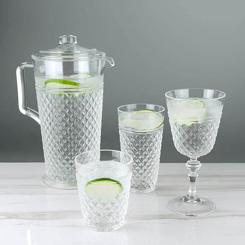 Clear Acrylic Plastic Wine Glasses – Set of 4 (15 oz)