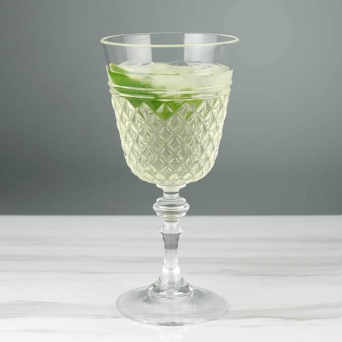 Clear Acrylic Plastic Wine Glasses – Set of 4 (15 oz)