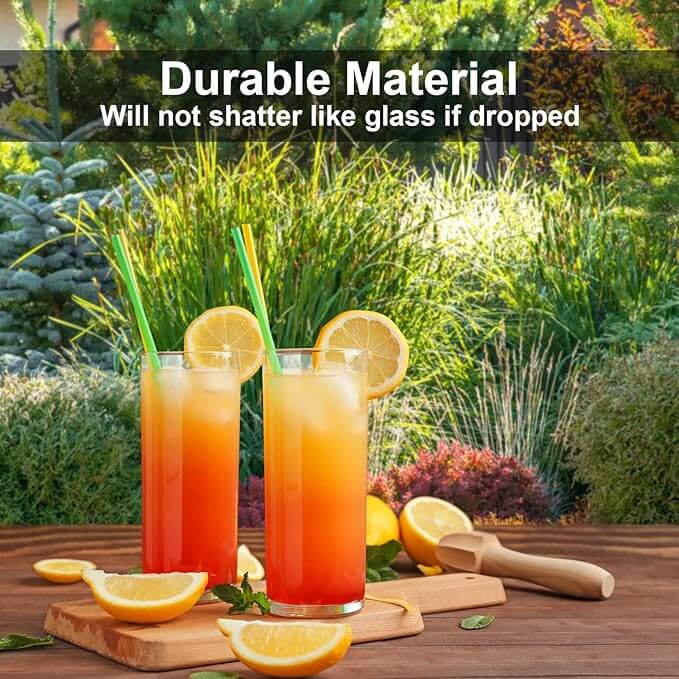 Clear Reusable Plastic Tumblers – Set of 12 (12 oz & 16 oz)