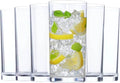 Classic Clear Plastic Reusable Tumblers – Set of 6 (16 oz)