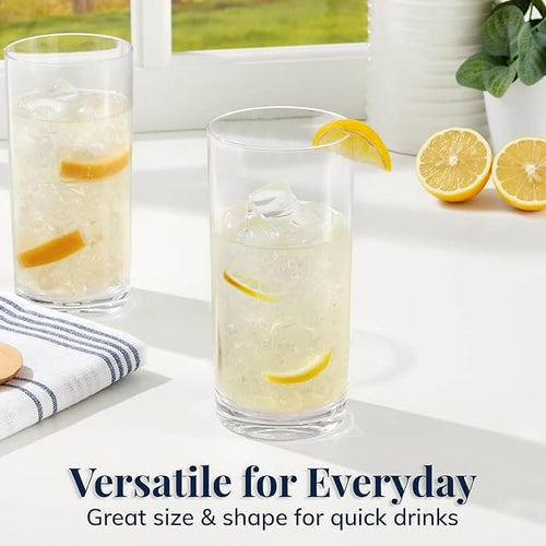 Classic Clear Plastic Reusable Tumblers – Set of 6 (16 oz)