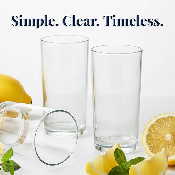 Classic Clear Plastic Reusable Tumblers – Set of 6 (16 oz)