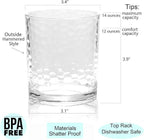 Hammered Style Acrylic Tumblers – Set of 8 (14 oz & 20 oz)
